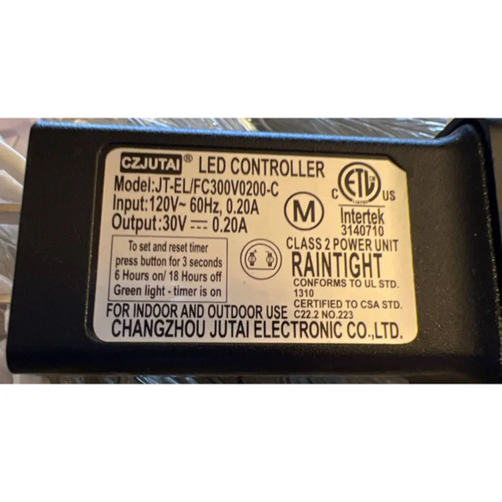 Changzhou Jutai Electronic Co. LTD. Heart String LED Lights LED Controller Timer